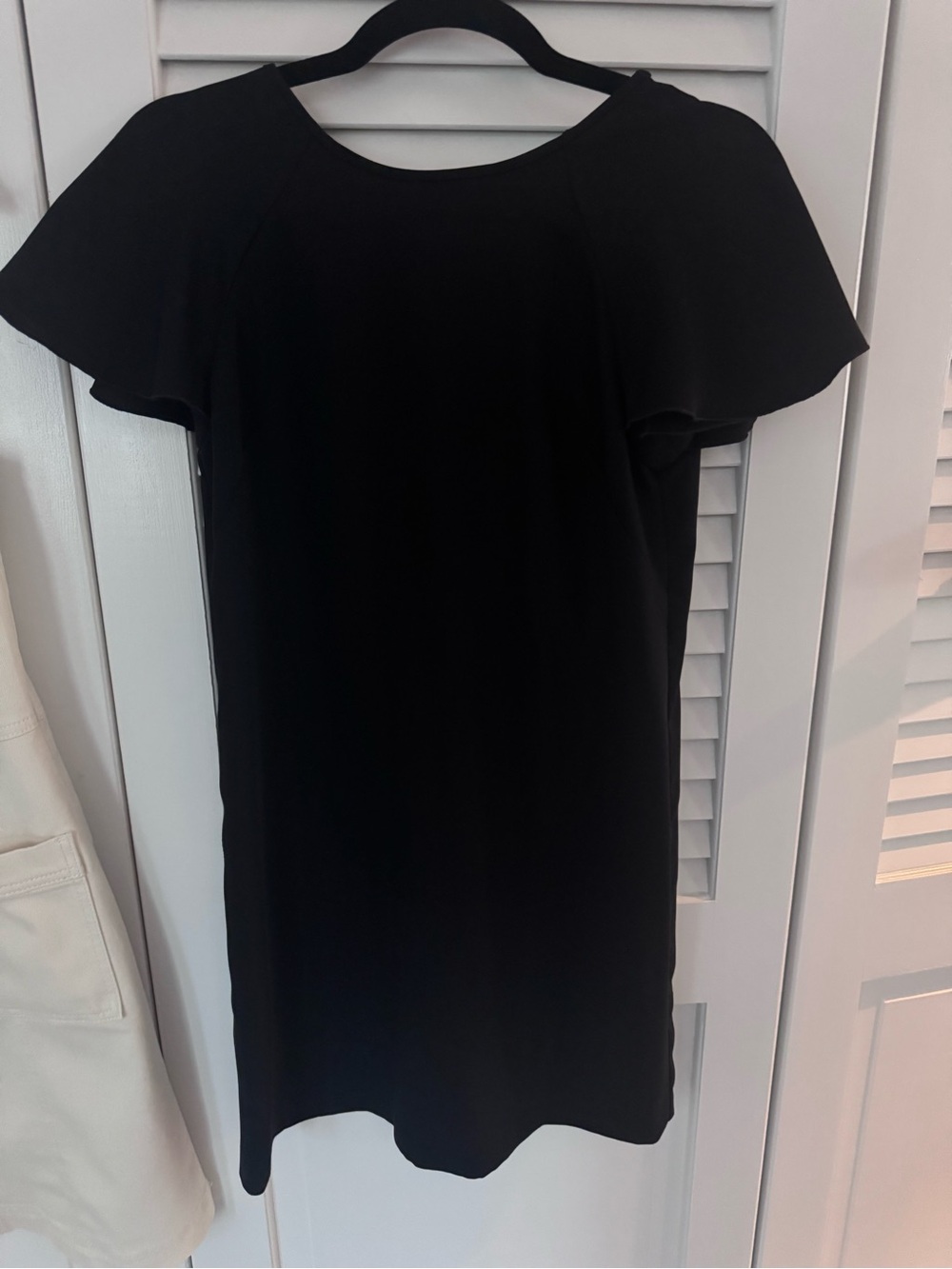 Ann Taylor Black Mini Dress with Flutter Sleeves